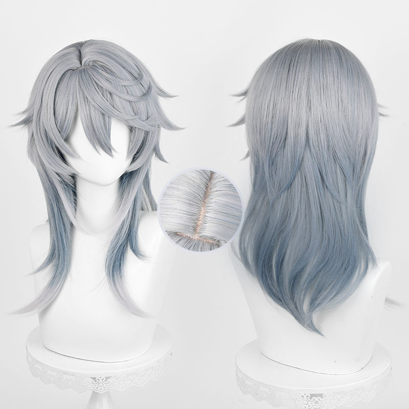 Anime Cosplay Blue Hair - HSR dimanche Cosplay perruque 52 cm