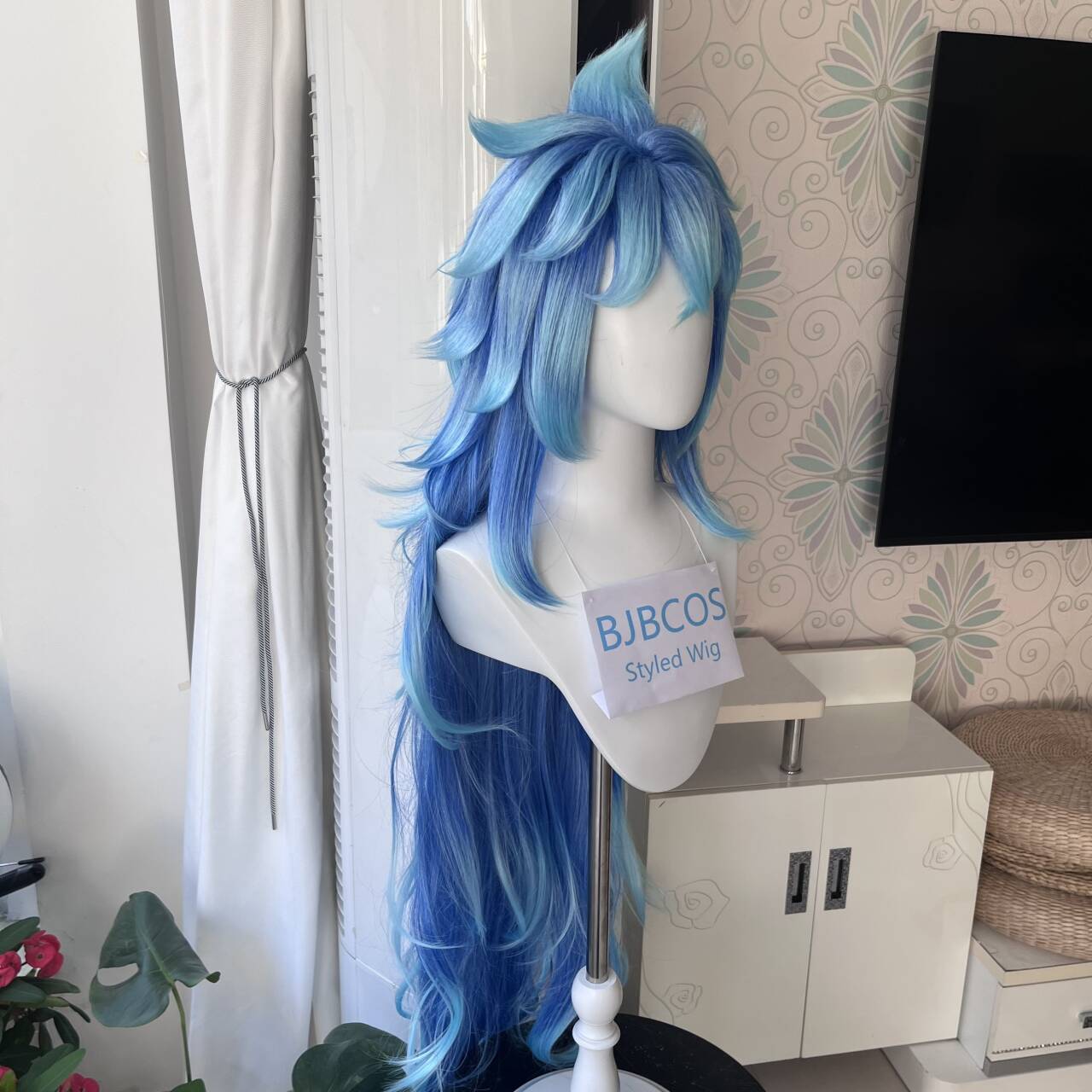 Perruque stylisée Idia Cosplay - Anime Cosplay Blue Hair avis et prix