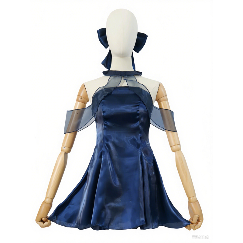 Robe bleu foncé Chunxiang avec - Anime Cosplay Blue Hair avis et prix
