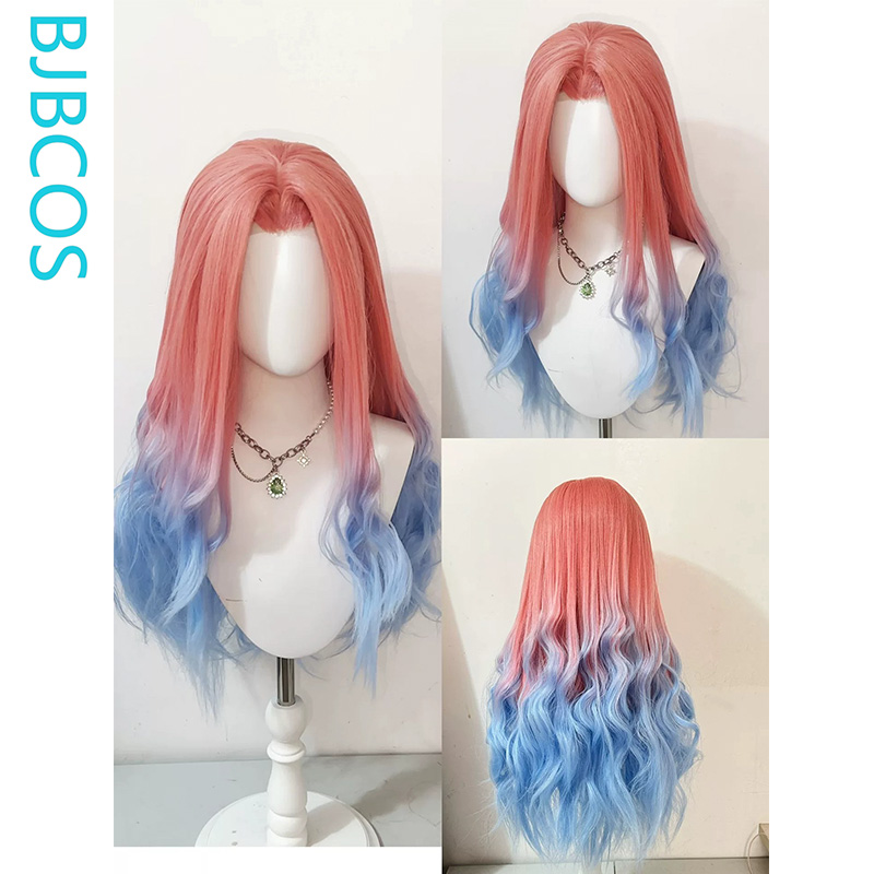 Perruque coiffée ‌ Perruque Co - Anime Cosplay Blue Hair avis et prix