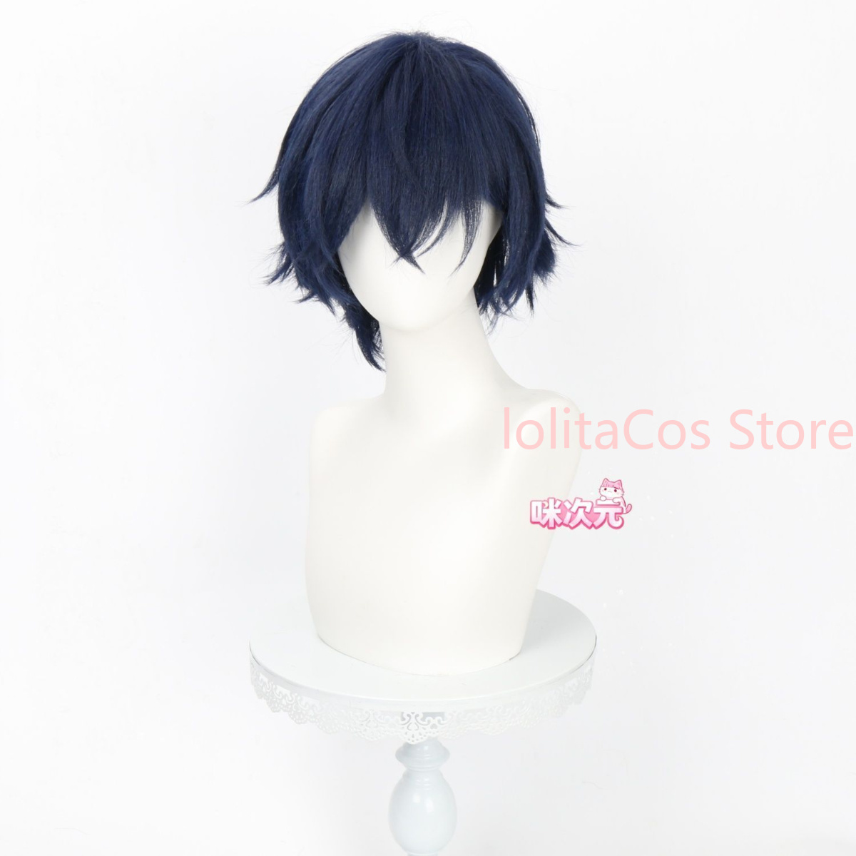 Perruque de cosplay Genshin Im - Anime Cosplay Blue Hair avis et prix